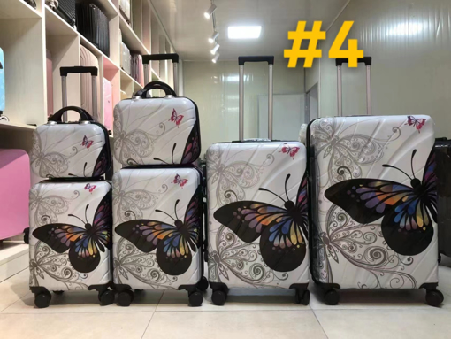 Obrázek z Cestovní Kufry Sada 6 ks ABS - PC potisk Motýl 